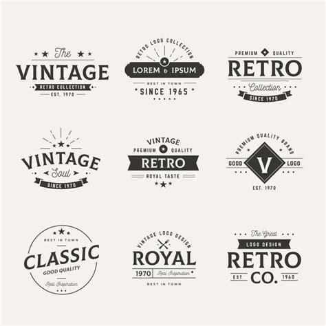 Colección De Diferentes Logos Retro Free Vector Freepik Freevector