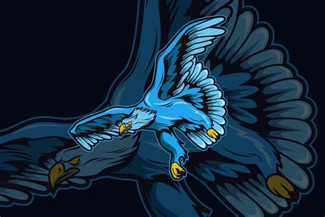 Blue Eagle E Sports Team Logo Template 3194827 Vector Art At Vecteezy