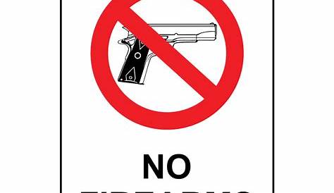 Portrait No Firearms Sign NHEP-17694 Alcohol / Drugs / Weapons