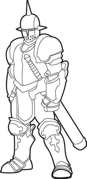 Knight And Armor Coloring Pages Sketch Coloring Page