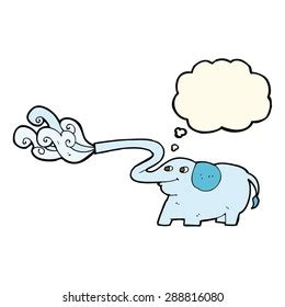 Cartoon Elephant Squirting Water Stock Vector Royalty Free