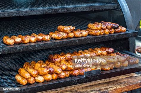 Chorizos Grilled Sausages Traditional Argentine Food High Res Stock