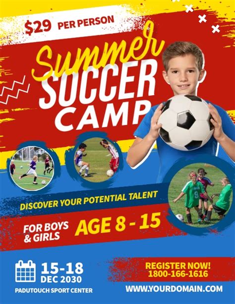 Copy Of Summer Soccer Camp Flyer Template Postermywall