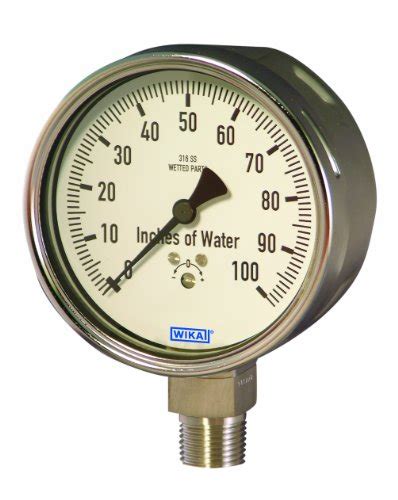 Buy Wika 9804420 Low Pressure Gauge Liquid Filled Stainless Steel