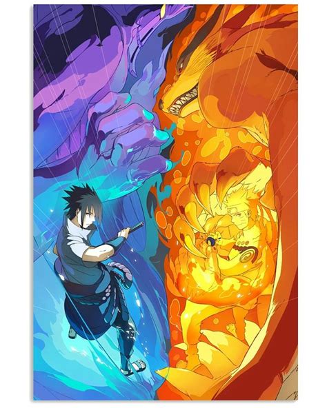 Sasuke Vs Naruto Poster Naruto Shippuden Anime Anime Naruto