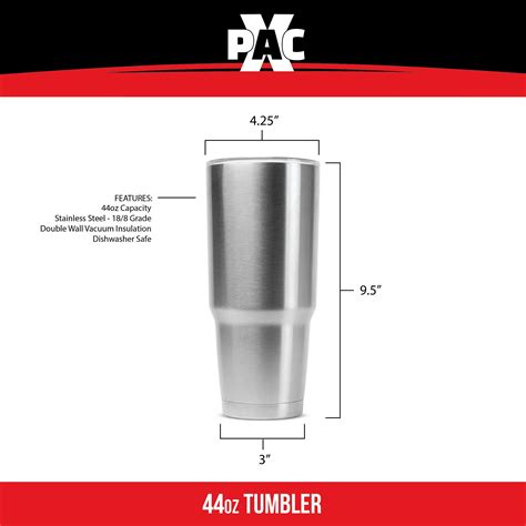 pac double vacuum wall stainless steel tumbler  lid pure insulated  ebay