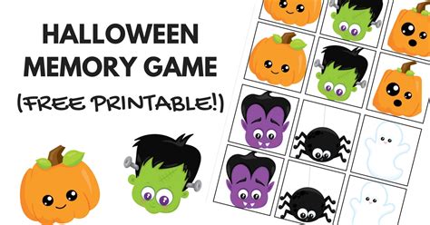 Adorable And Fun Halloween Memory Game Free Printable Autistic Mama