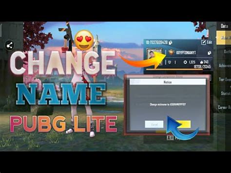 If you want your pubg mobile character to stand out from the pack, you're going to crates are just one of many ways to get clothes in 'pubg mobile.' tencent/pubg corporation. HOW TO CHANGE NAME IN PUBG MOBILE LITE | RENAME CARD IN ...