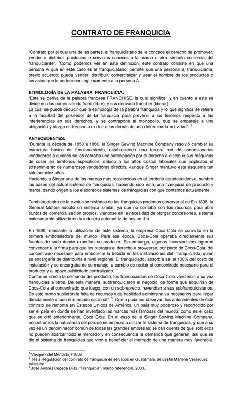 8 Contrato De Franquicia Contrato De Franquicia “contrato Por El