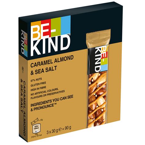 Buy Be-Kind Caramel Almond & Sea Salt Bar 30 g x 3 pcs Online in Kuwait