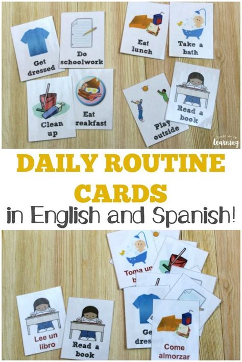 Pick Up These Free Daily Routine Cards For Kids In Both