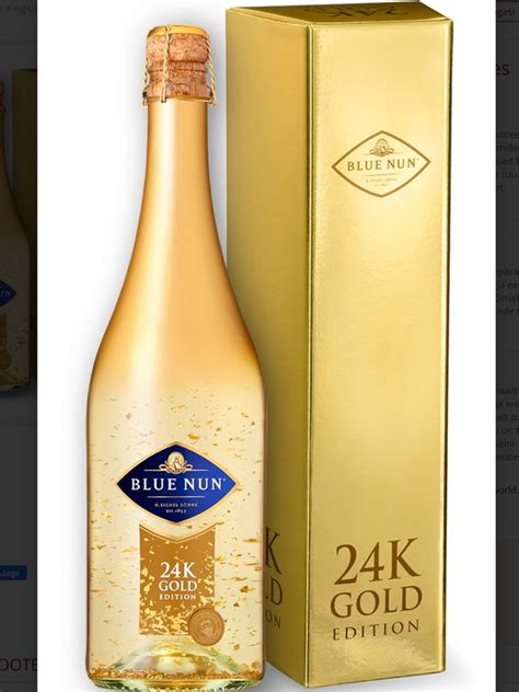 Nv Blue Nun Gold Edition With 24k Gold Flakes Germany Rheinhessen