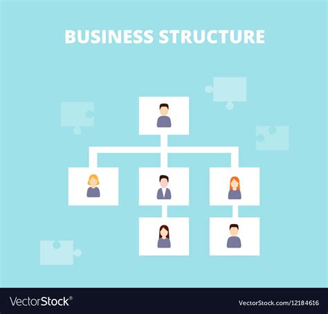 Business Structure And Hierarchy Of Company Vector Image