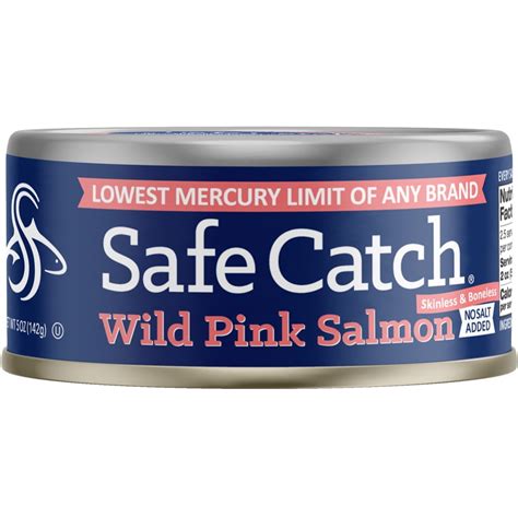 Safe Catch Wild Pink Salmon No Salt Added 5 Oz Can