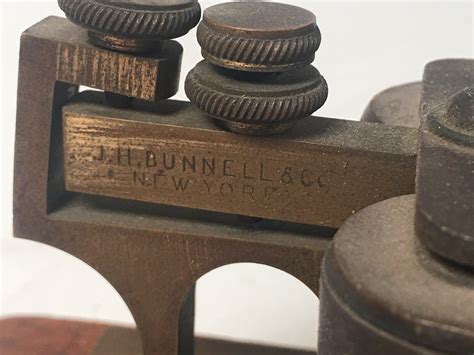 Jh Bunnell Telegraph Sounder Brass Western Union Rare Morse Code