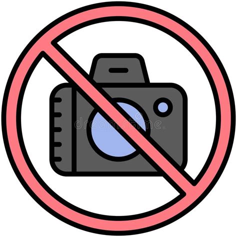 No Photography Icon Prohibition Sign Vector Illustration Stock Vector