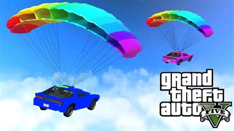 Racing With Parachute Cars Gta 5 Dlc Youtube
