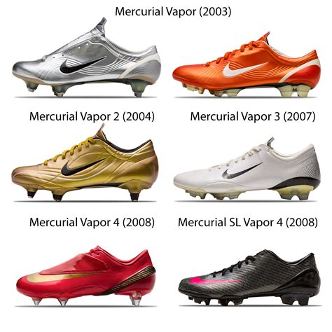 There's also new pack information for upcoming nike collections that will drop in the second half of the year. Cristiano Ronaldos Mercurial Fußballschuhe von 2003 bis ...