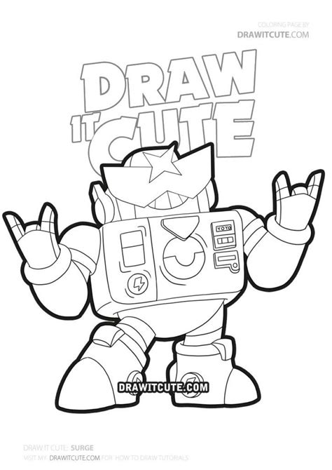 I do not come in peace. ready for battle. notice : How to draw Surge | Brawl Stars - Draw it cute in 2020 ...