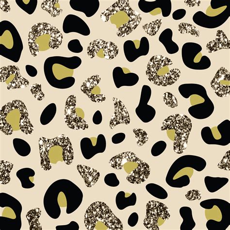 Glitter Leopard Cheetah Digital Paper Background Instant Etsy