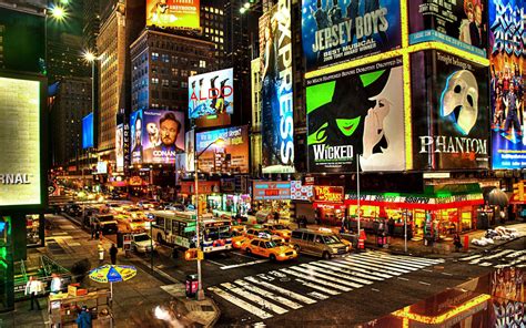 Broadway At Night Wallpaper 2560x1600 Nyc At Night Times Square New