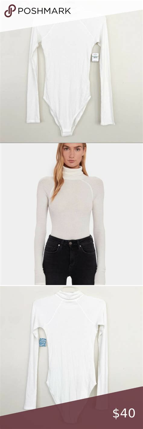 Intimately Free People All You Want White Thermal Turtleneck Bodysuit
