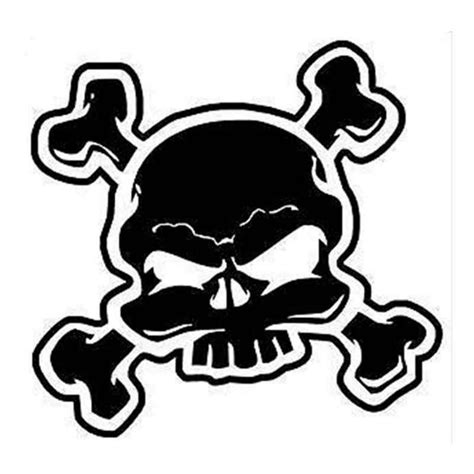 Skull Crossbones 45 Decal Sticker Skull Decal Vinyl Decals Car