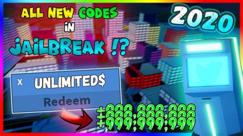 Where can i get more jailbreak codes? ALL NEW CODES in JAILBREAK !!? (2020) / Roblox - YouTube