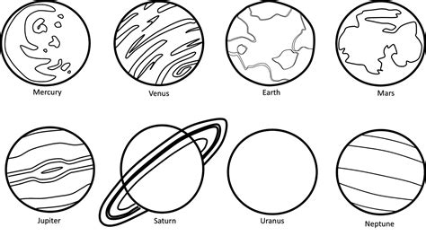 Planets Clipart Black And White Clipart Creationz