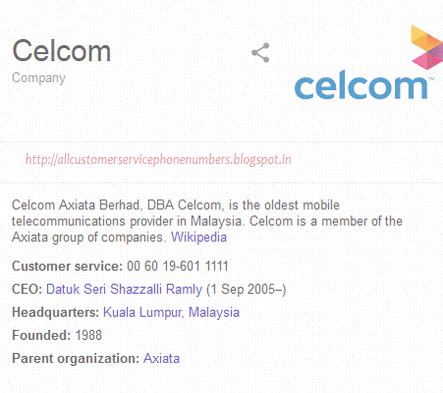 Celcom customer service phone number for support and help with your customer service issues. Celcom Taman Molek Johor Customer Service Phone Number ...