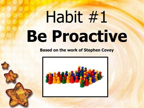 Ppt Habit 1 Be Proactive Based On The Work Of Stephen Covey