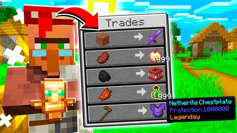 Minecraft But Villagers Trade Op Items Youtube
