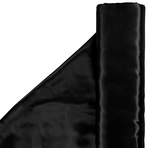 40 Yard Satin Fabric Roll Black At Cv Linens