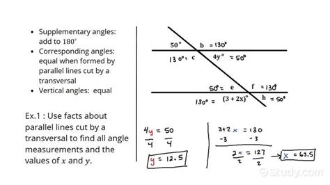 How To Solve Equations Involving Angles And A Pair Of Parallel Lines
