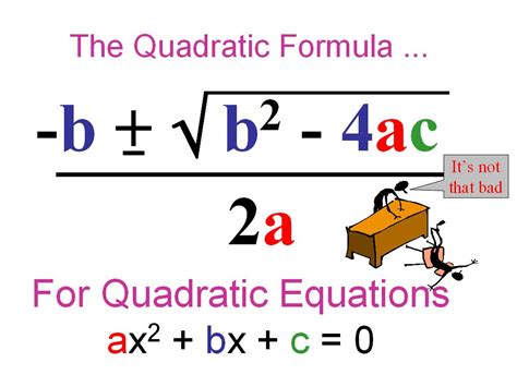 Ms Mcculloughs Math Class The Quadratic Formula