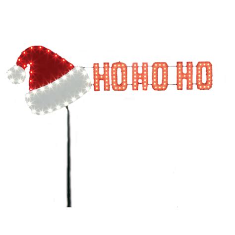Led Hatho Ho Ho Christmas Sign Plastic Shop Special Holiday T