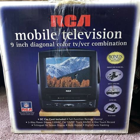 Rca 9 Tv Vcr Vhs Combo T09082 Television With Remote And Car Charger Ebay Tv Vcr Combo Rca Vcr