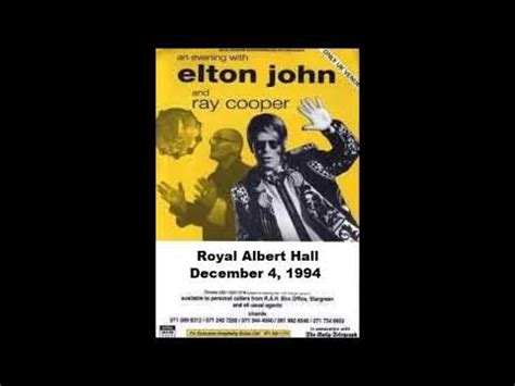 Elton John With Ray Cooper Royal Albert Hall London Youtube