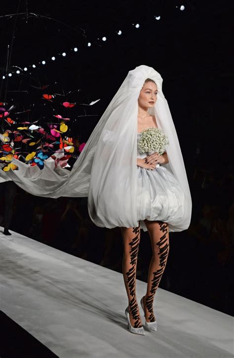 Gigi Hadid Moschino Bride Milan Spring 2019 Popsugar Fashion Photo 15