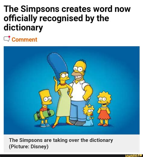 The Simpsons Creates Word Now Officially Recognised By The Dictionary CY Comment The Simpsons