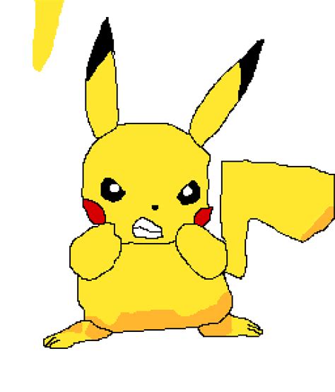 Pixilart Pikachu Angry By Tedestroyer125