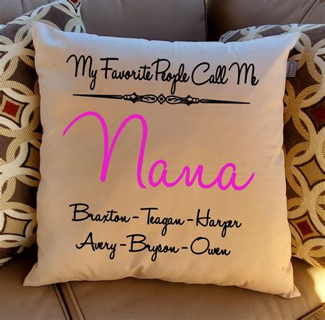 My Favorite People Call Me Nana Throw Pillowcase Personalized