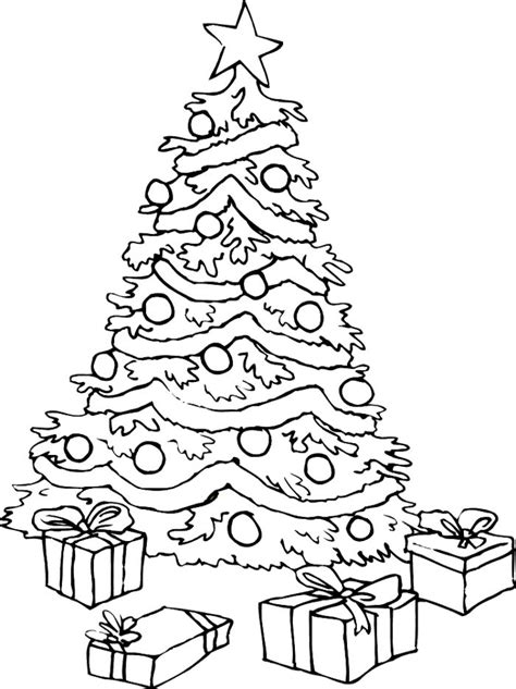 Printable Christmas Tree Coloring Page