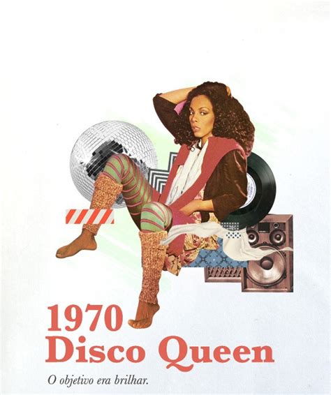 An Advertisement For The 1970 Disco Queen On A White T Shirt With A