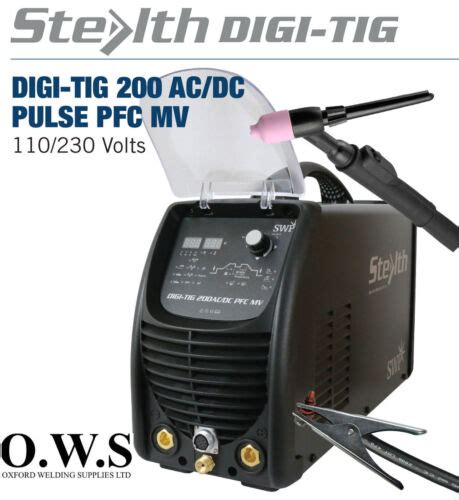 SWP Stealth DIGI TIG AC DC 200amp Pulse PFC Dual Volt TIG Welder ACDC