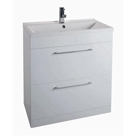 Smaller cabinets work as a corner vanity unit for limited space. White Free Standing Bathroom Vanity Unit - Without Basin ...