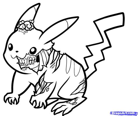 Download Pikachu Coloring S Zombie Drawing And By Dgarcia49