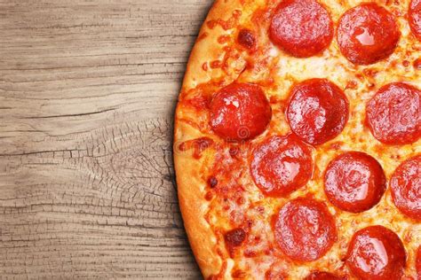 Pepperoni Pizza Stock Image Image Of Table American 61831527