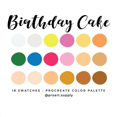 Paleta De Color Hexadecimal Swatch Green Pink Birthday Cakes