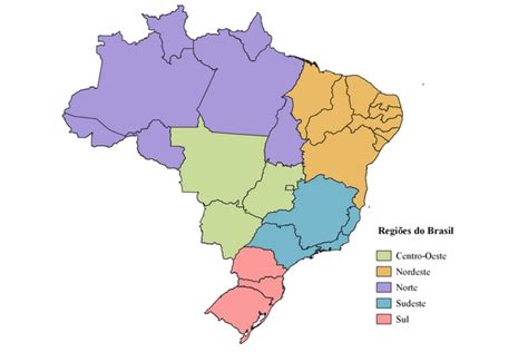 Mapa Do Brasil Estados Capitais Regiões Biomas